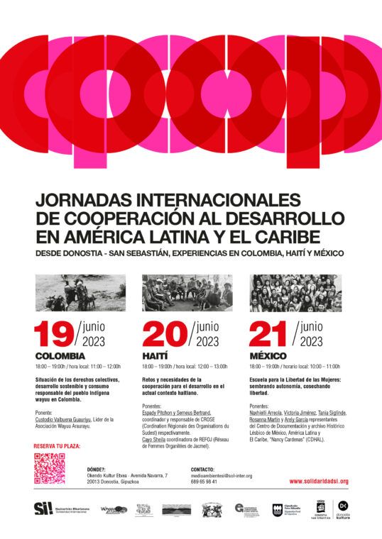 Cartel Jornadas Internacionales de cooperación al desarrollo en América Latina y el Caribe