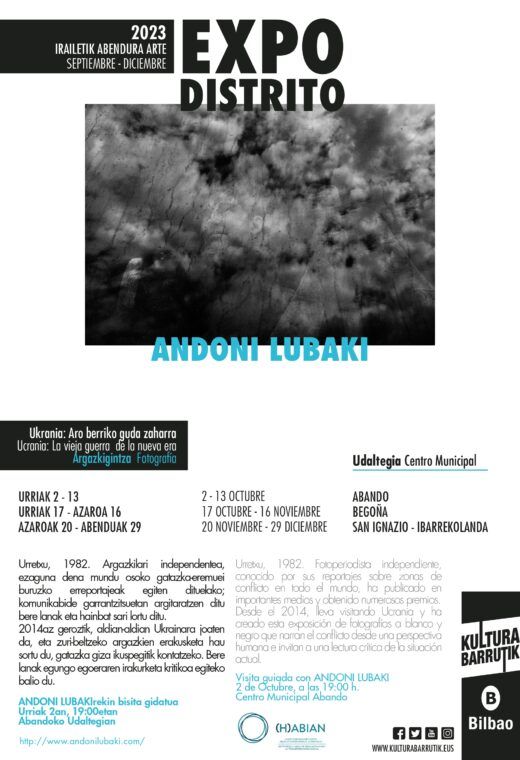 Cartel exposición Andoni Lubaki_Ucrania