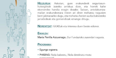 Zibersegurtasunari buruzko prestakuntza GGKE-entzat