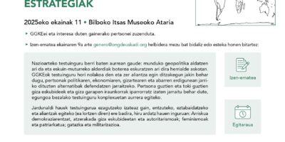 Menderatzearen geopolitikari aurre egiteko estrategiak