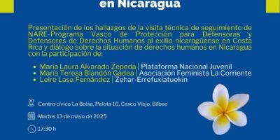 Conversatorio: «Protegiendo la dignidad. Exilio y defensa de los derechos humanos en Nicaragua»