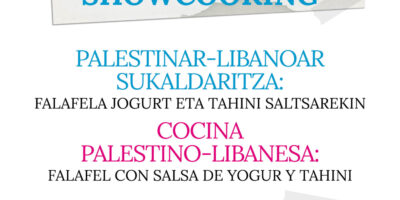 Showcooking COCINA PALESTINO-LIBANESA: FALAFEL CON SALSA DE YOGUR Y TAHINI
