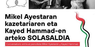 Conversatorio entre el periodista Mikel Ayestaran y Kayed Hammad