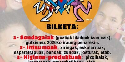 Kubarako osasun-materialen bilketa Bilboko Aste Nagusian