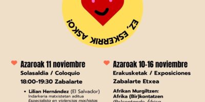 Semana Solidaria de Agurain: «¿Discursos de odio? Ez, eskerrik asko!»